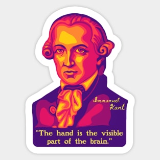 Emmanuel Kant Portrait and Quote Sticker